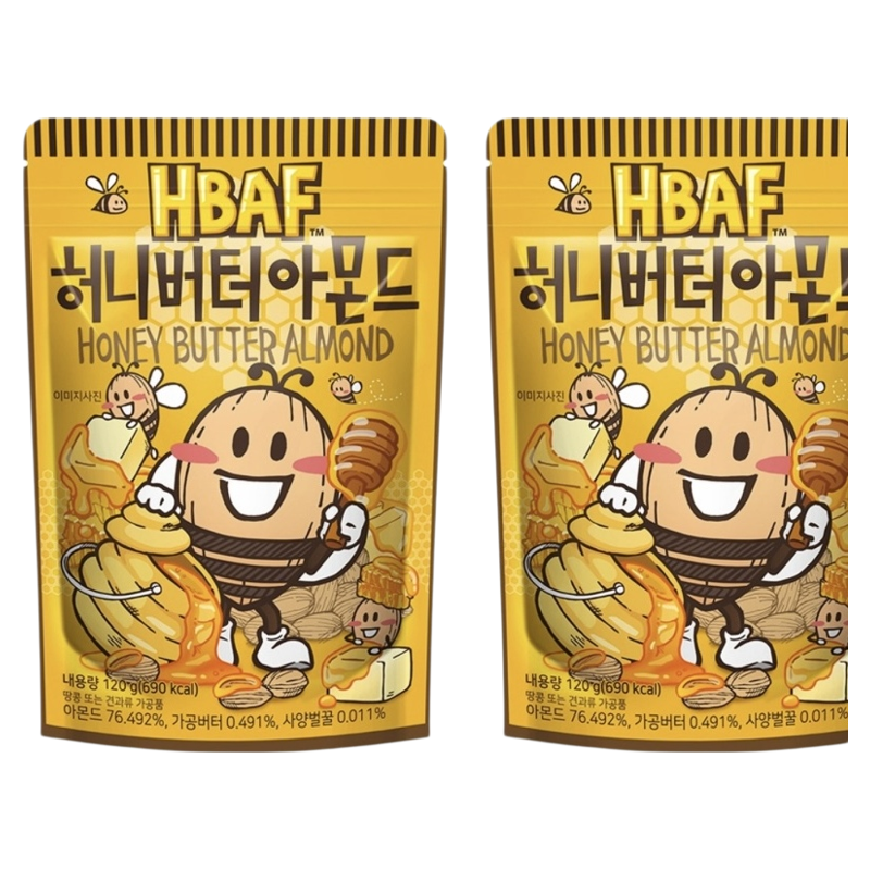 HBAF蜂蜜黄油扁桃仁120g多口味