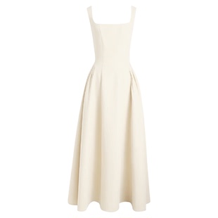 白色吊带连衣裙女白月光初恋长裙子生日礼服小白裙夏日绝美a字