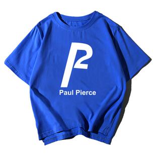 保罗皮尔斯纪念快船凯尔特人短袖t恤衫男女纯棉半截袖篮球迷服体