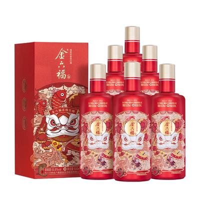 金六福喜悦佳酿50.8度整箱6瓶绵柔浓香纯粮白酒自饮口粮送礼喜宴