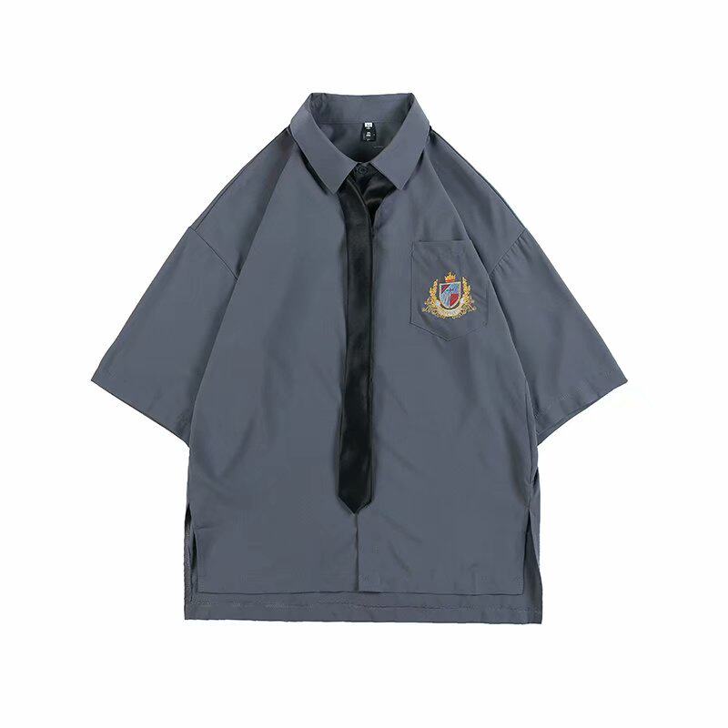 dk衬衫制服全套学生领带短袖宽松