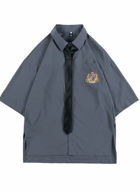dk衬衫制服全套学生领带短袖宽松