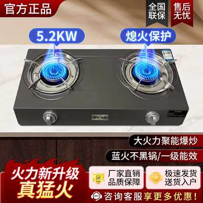 厂家直销煤气灶天然气节能双灶防爆燃气灶家用液化气猛火台式