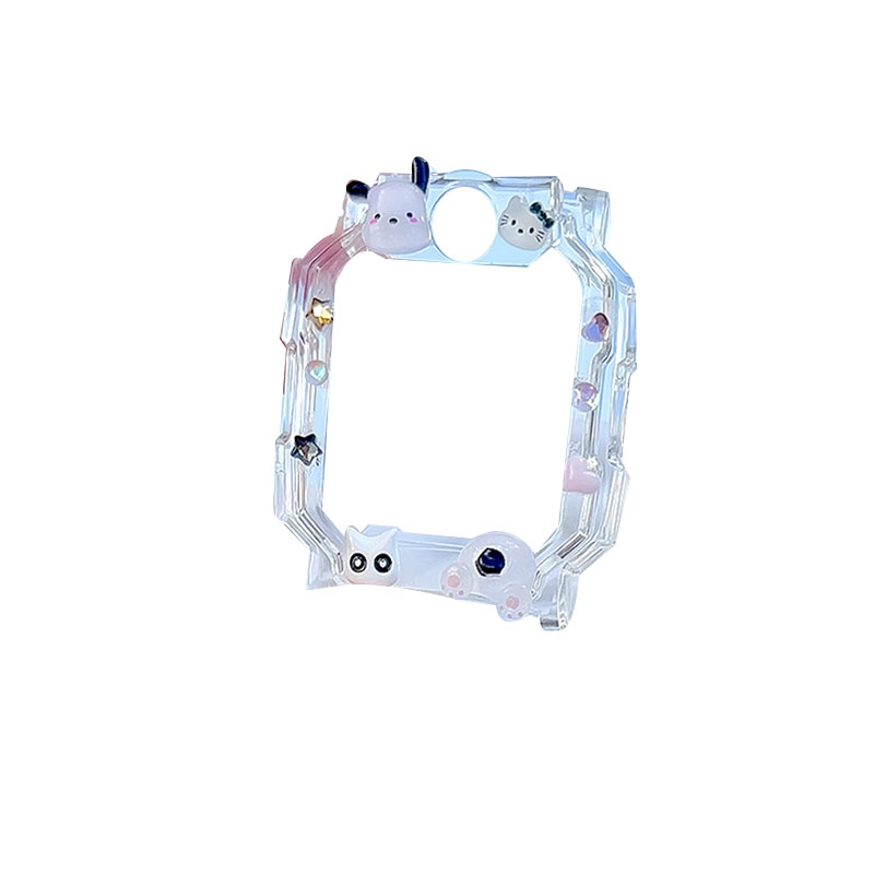 适用小天才电话手表z9/z8少年版z7透明保护壳z1/z6/d2a/d3透表带q1a/z2钢化膜卡通可爱印花表套配件公仔