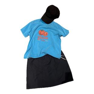 年中回馈特别定制面料～已定大弹力藏肉显白复古天蓝炒色短袖T恤