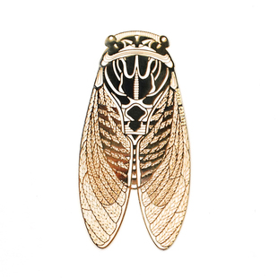 手心里夏蝉礼盒装黄铜金属精致书签古典中国风创意复古礼盒礼物