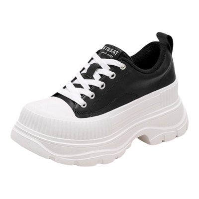 星期六厚底帆布鞋女款软底松糕鞋