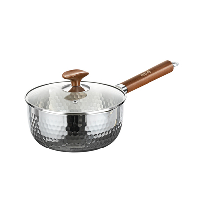 316L不锈钢奶锅日式雪平锅无涂层宝宝辅食锅家用煮泡面锅电磁炉锅