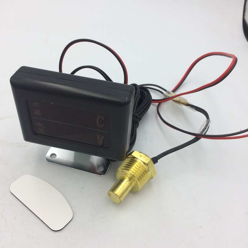 双显表12V/24v通用汽车货车改装数字水温电压组合表高精度数字