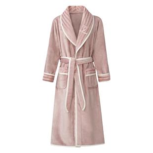 睡袍女士秋冬款冬季加长款法兰绒加厚加绒珊瑚绒冬天2025新款睡衣