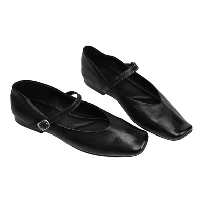 脱毒家水洗牛皮浅口手工女鞋