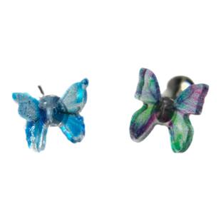 2025夏新款蝴蝶珍珠耳骨钉耳蜗珍珠耳蜗链条仙女欧美法式水晶耳环