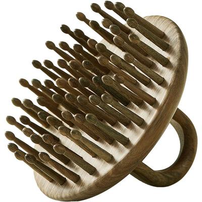 指环梳天然檀木羊角梳头部经络梳子头皮按摩梳洗头刷头疗刮痧疏通