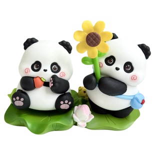 熊猫抱花花盲盒手办成都大熊猫基地文创纪念品四川景区旅游伴手礼