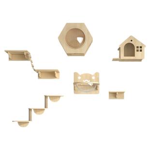 墙上猫爬架墙壁式猫跳台壁挂式猫爬架上墙壁猫咪攀爬架猫墙壁跳台