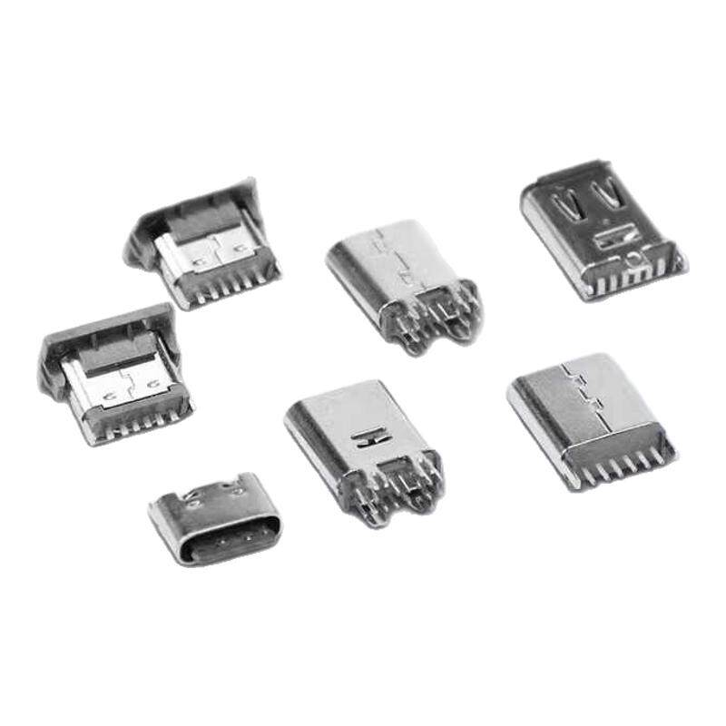 type-c母座直插贴片插座USB-3.1 6 16 24P 4脚高传输接口快冲接头