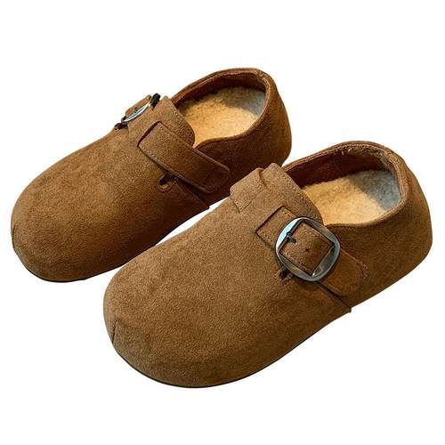 【TFM】内增高4CM~复古磨砂皮勃肯鞋女新款加绒秋冬百搭毛毛鞋子