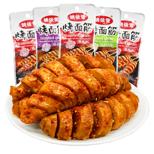 姚依雪烤面筋串麻辣味手撕素肉辣条豆干制品怀旧零食小吃休闲食品