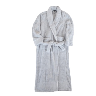 长毛绒情侣奢华加厚保暖睡袍长款