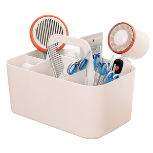 宠物用品收纳箱梳子指甲刀分格便携美容护理箱猫狗洗护用品整理盒