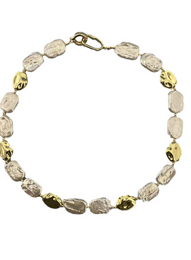 L.RUBY巴洛克珍珠叠带项链耳钉