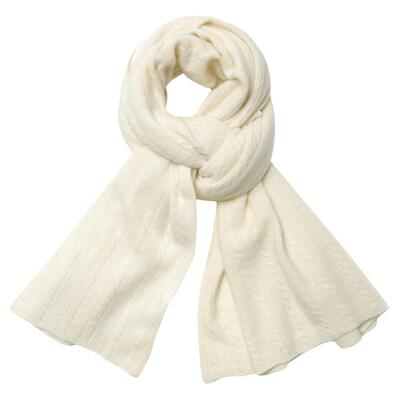 妩WOO新小绞花披肩冬季女羊绒