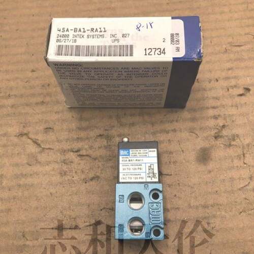 配件MAC 45ABA1RA11 Solenoid Vae 30120PSI Mac 45 series pneu