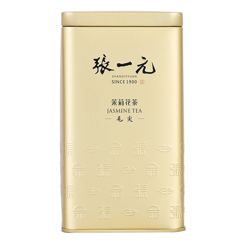 张一元茉莉花茶叶毛尖新春茶浓香型伴手茶礼送礼品特种200g金罐装