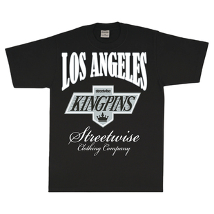 美国购STREETWISE洛城国王说唱HIPHOP街舞BBOY大码小领口T恤短袖