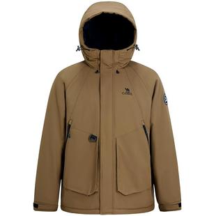 骆驼男装工装棉服男秋冬季2025新款棉衣加绒加厚防水棉夹克外套男