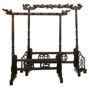 实木毛笔架子鸡翅木檀香木红木毛笔挂架木质大号简约复古文房四宝