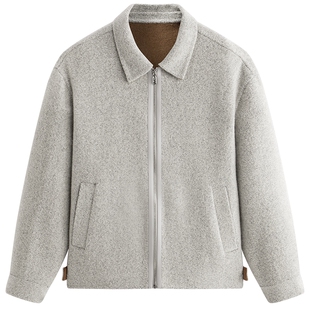 【商场同款】太平鸟男装夹克25冬季新款绵羊毛外套潮 B1BCF4225@