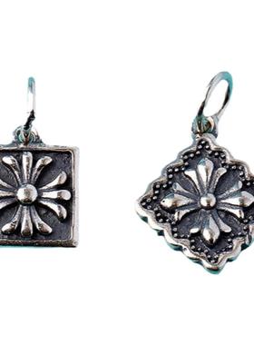 闺蜜泰银十字架方牌吊坠项链手链吊坠挂件s925纯银 饰品diy配件