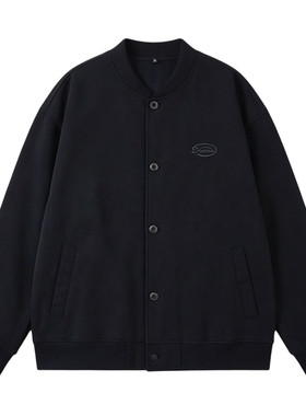 春秋男太空棉拼色棒球服开衫