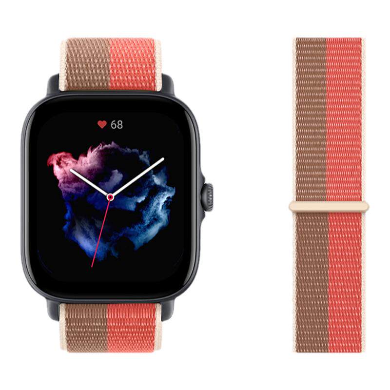 适用小米WatchS4尼龙回环手表带sport4代腕表S3智能s2运动s1pro华米Amazfit GTR3/2新款GTS 2mini男女式腕带