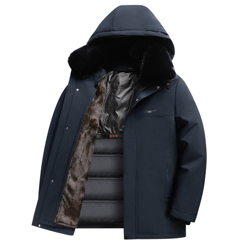 中老年爸爸保暖羽绒服