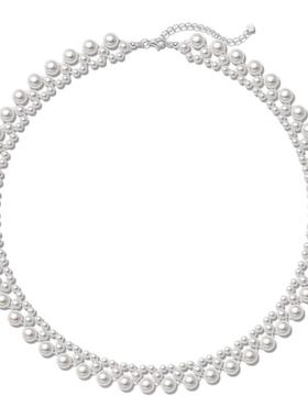 迪丽热巴同款纯手工编织珍珠项链