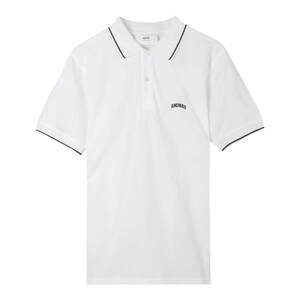 男士字母LOGO刺绣白色短袖POLO衫