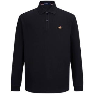 LONDA伦德马 2025年春男士商务休闲多色轻奢高端长袖POLO衫T恤男