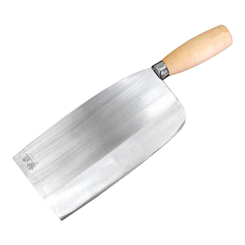 唐山甘正手工锻打弓背夹钢家用菜刀厨师用刀切片刀斩骨刀超快锋利