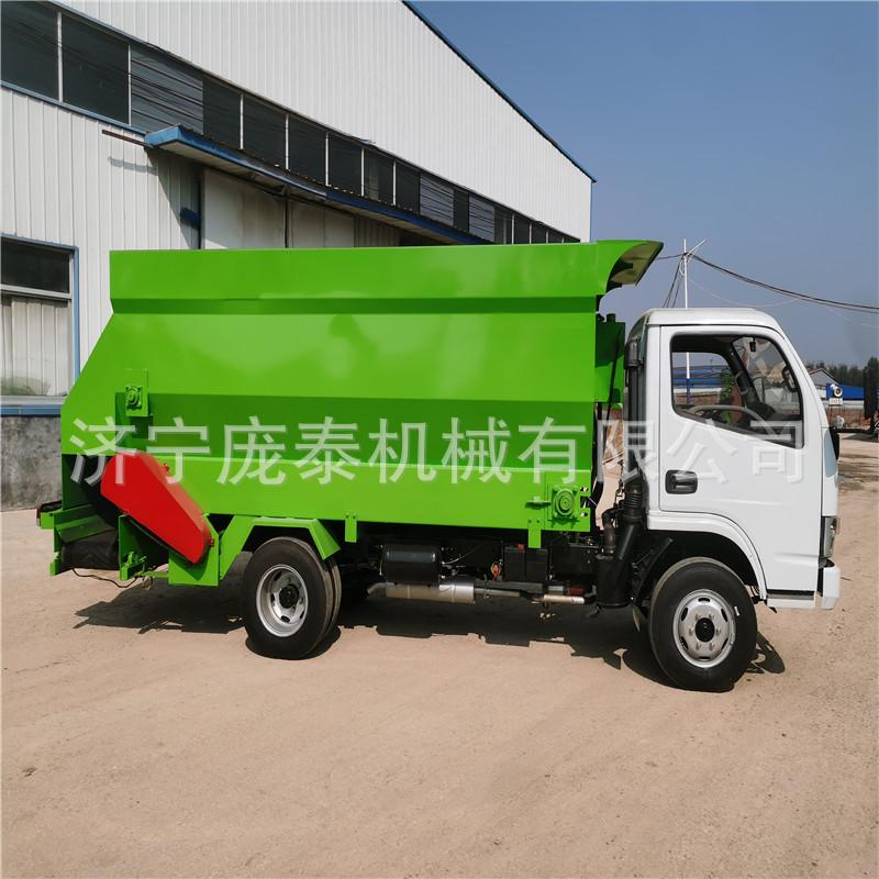 秸秆铡草搅拌撒料机 羚羊养殖电动投料车 自动化设备柴油喂料车