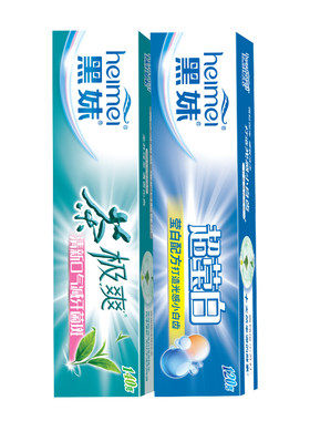 黑妹茶极爽龙井茶无氟牙膏