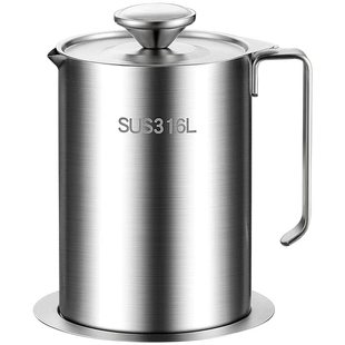 316不锈钢油壶食品级家用厨房过滤油渣超大容量304加厚储油罐油瓶