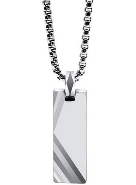 POYO步高升方块轻奢几何金项链