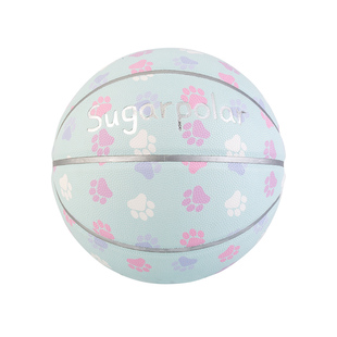 SUGARPOLAR可爱薄荷绿猫咪猫爪儿童小学生幼儿园篮球7号6号5蓝球