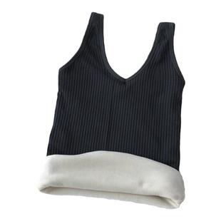 保暖背心女内外穿打底衣加绒加厚发热学生防寒韩版秋冬小吊带上衣