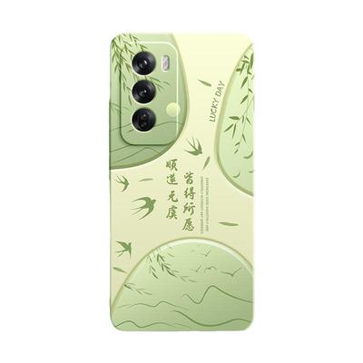 国风寄语适用oppoReno12手机壳Reno12Pro新款oppo5G硅胶Rone125G新中式挂绳保护套PJV110全包防摔PJW男女opp