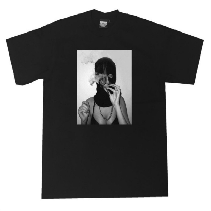 hiphop宽松印花街头old school重磅bboy街舞美式小领口短袖t恤