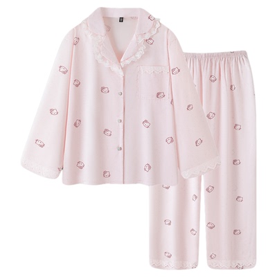 hellokitty睡衣女款春秋季家居服