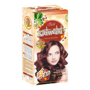 凯维斯狄梵彩盖白生态抗敏植物染发膏染护不沾头皮抗过敏盖白发